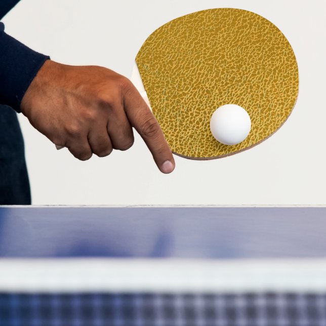 Gold Texture Ping Pong Paddle – Full Print Style (Insitu)