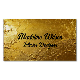 Gold Textured Business Card Magnet