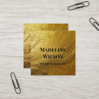 Gold Textured Square Business Card