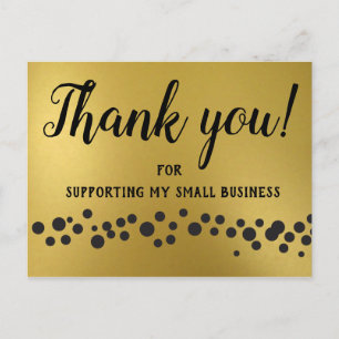 Gold, Thank you! Card