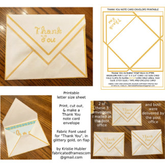 Gold Thank You Card Envelope Paper Sheet
