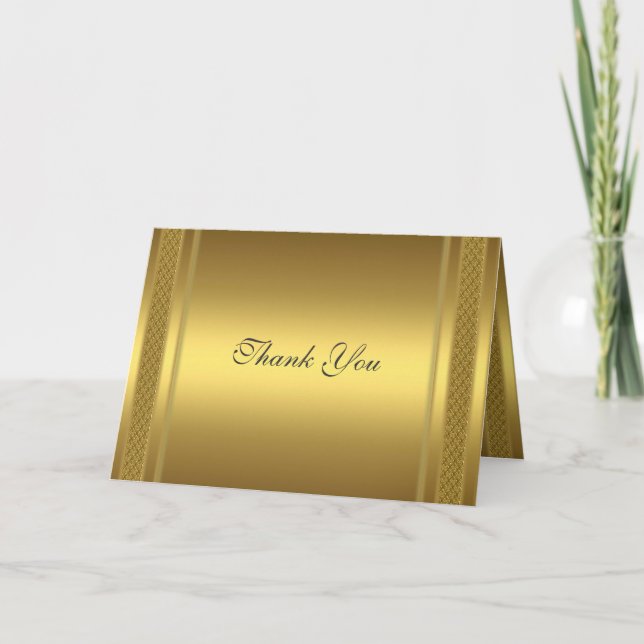 Gold Thank you Card Gold (Front)