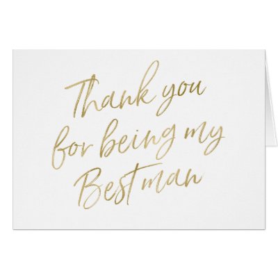 Thank You For Being My Best Man Customize Card Zazzle