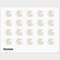 50 Gold Wedding stickers personalised round labels party favour envelope  seals