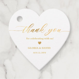 Gold Thank You Wedding Favor Tags
