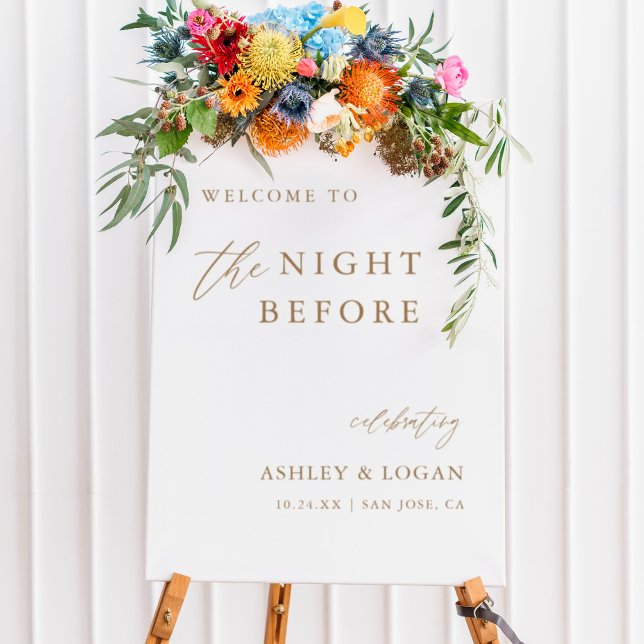  Gold The Night Before Rehearsal Dinner Welcome Foam Board (Creator Uploaded)