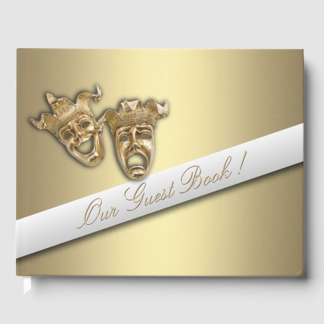 Gold Theater Masks Guest Book (Front)