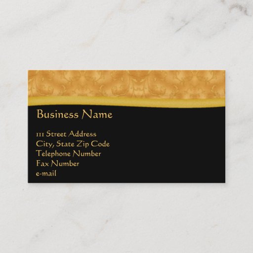 Customizable Gold Themed Business Card
