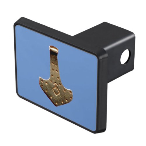 Gold Thor Hammer blue hitch cover receiver