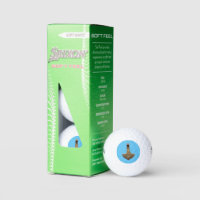 Gold Thor Hammer blue Srixon Soft golf balls 3 pk