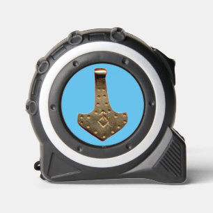 Gold Thor Hammer blue tape measure