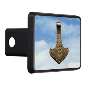 Gold Thor Hammer clouds hitch cover receiver