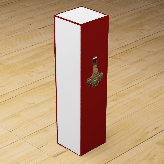 Gold Thor Hammer Denmark wine box (Front)