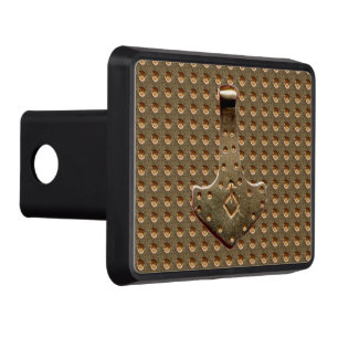 Gold Thor Hammer gold indent hitch cover receiver