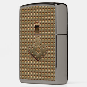 Gold Thor Hammer Indent black ice Zippo Lighter