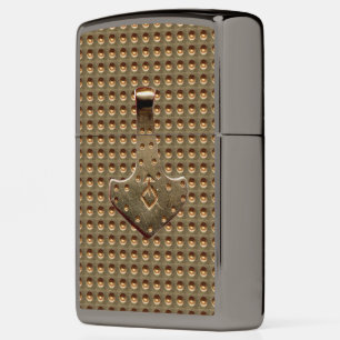 Gold Thor Hammer Indent black ice Zippo Lighter