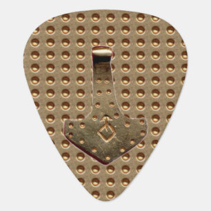 Gold Thor Hammer indent guitar pick