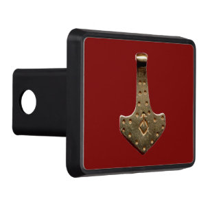 Gold Thor Hammer red hitch cover receiver