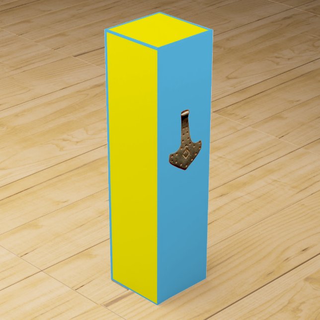 Gold Thor Hammer Sweden wine box (Front)