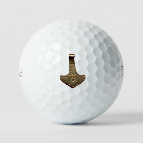 Gold Thor Hammer Titleist Pro V1 golf balls 12 pk