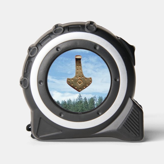 Gold Thor Hammer trees tape measure (Front)