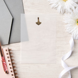 Gold Thor Hammer vellum papers Invitations