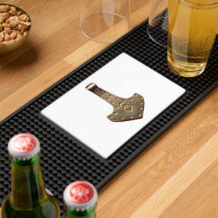 Gold Thor Hammer white bar mat