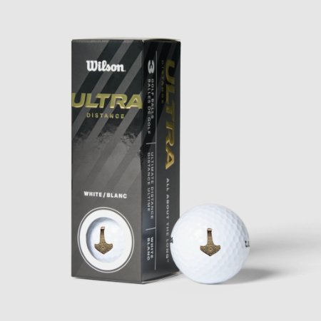 Gold Thor Hammer Wilson Ultra Golf Balls 3 Pk