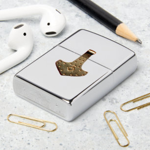 Gold Thor Hammer Zippo Lighter