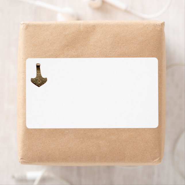Gold Thor's Hammer shipping labels (Insitu)