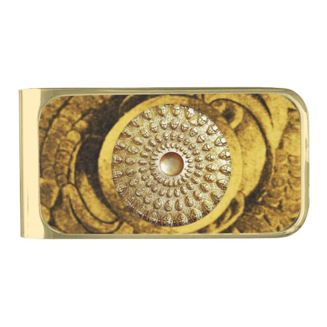 GOLD THRACIAN DISC Printed Gold Finish Money Clip (Front)