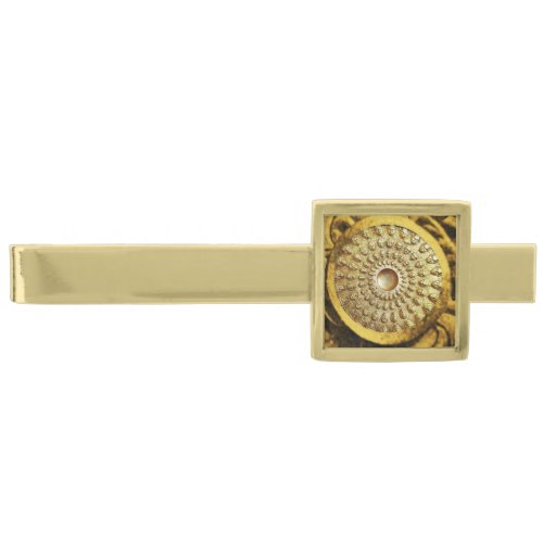 GOLD THRACIAN DISC Printed Gold Finish Tie Clip