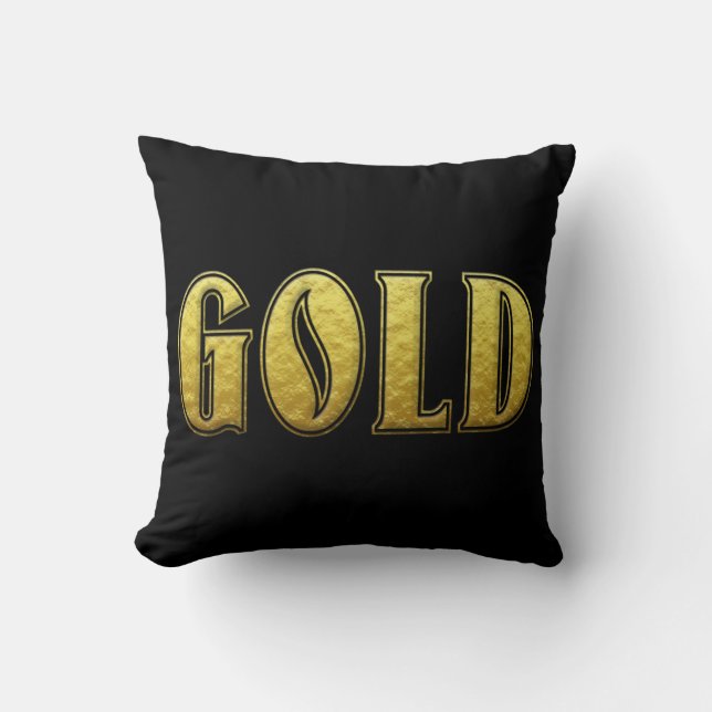 Gold Throw Pillow (Front)