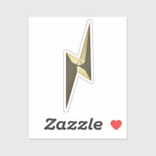 Gold thunder lightning modern fun cool sticker