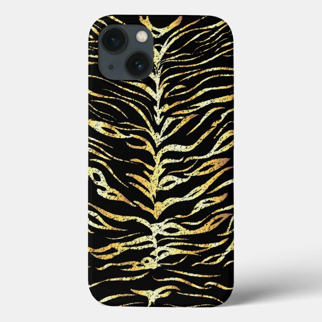 Gold tiger stripes design Case-Mate iPhone case (Back)