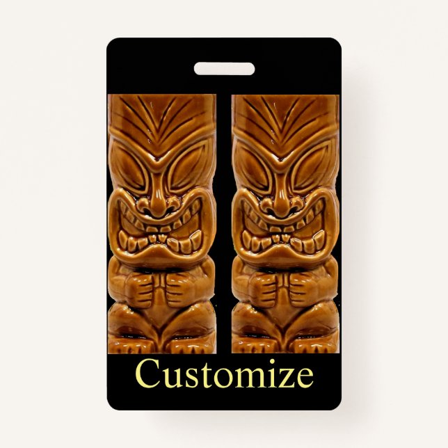 Gold Tiki Sculpture Thunder_Cove  Badge (Front)