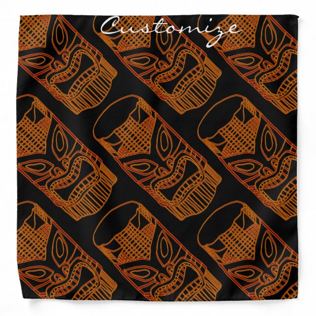 Gold Tiki Sculpture Thunder_Cove  Bandana (Front)