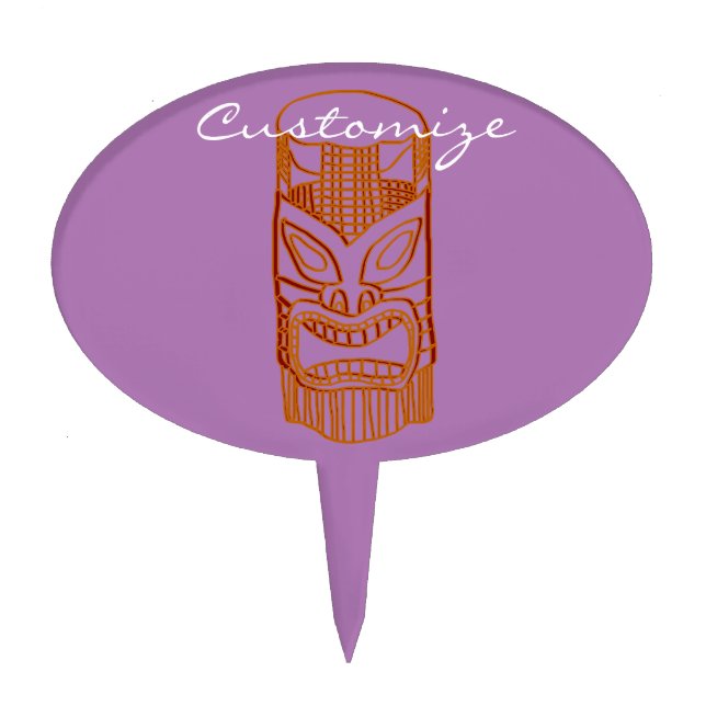 Gold Tiki Sculpture Thunder_Cove Cake Topper (Front)