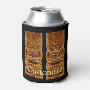Gold Tiki Sculpture Thunder_Cove  Can Cooler