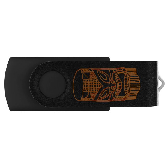 Gold Tiki Sculpture Thunder_Cove Flash Drive (Front)