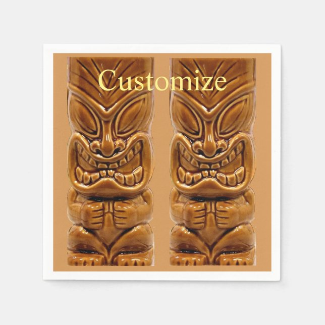 Gold Tiki Sculpture Thunder_Cove Napkins (Front)