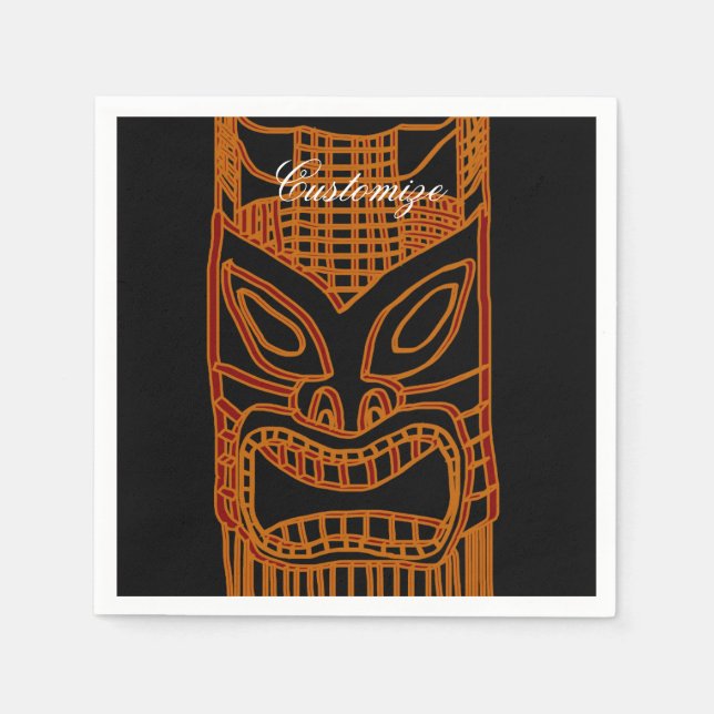 Gold Tiki Sculpture Thunder_Cove Napkins (Front)