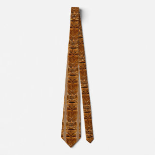 Gold Tiki Sculpture Thunder_Cove Neck Tie