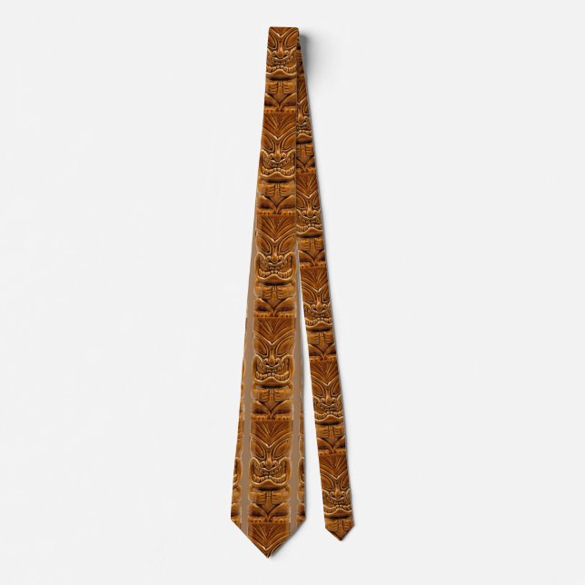 Gold Tiki Sculpture Thunder_Cove Neck Tie (Front)