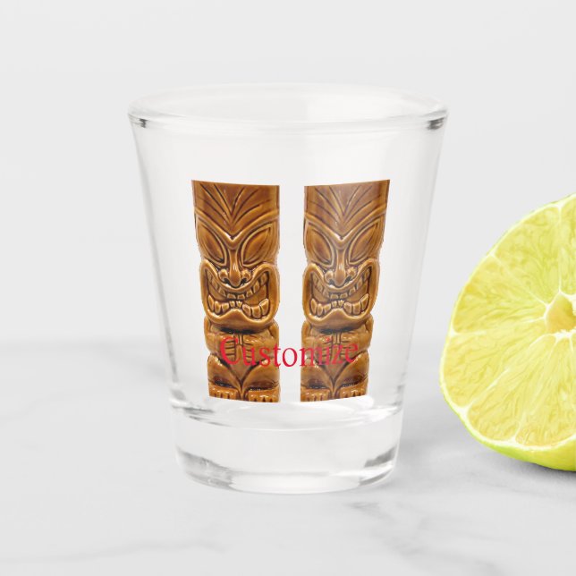 Gold Tiki Sculpture Thunder_Cove  Shot Glass (Front)