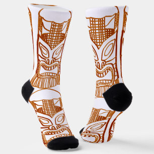 Gold  Tiki Sculpture Thunder_Cove Socks