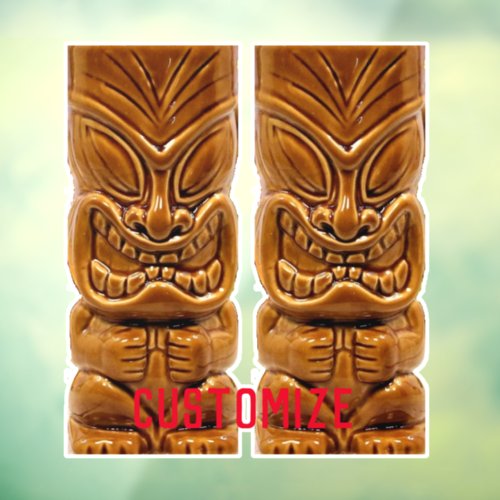 Gold Tiki Sculpture Thunder_Cove  Window Cling