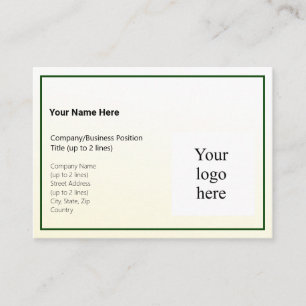 Gold Tint Gradient & Hunter Logo Mighty Business Card