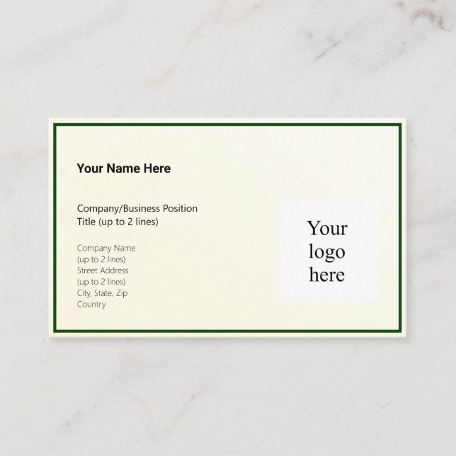 Gold Tint Gradient & Hunter Logo Oceania Business Card (Front)