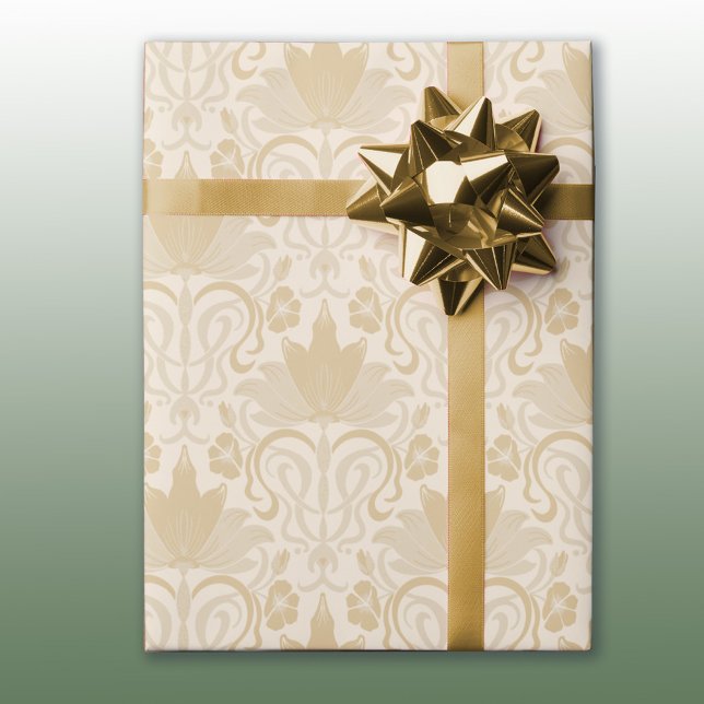 Gold-tone Damask All Occasion Wrapping Paper (Creator Uploaded)